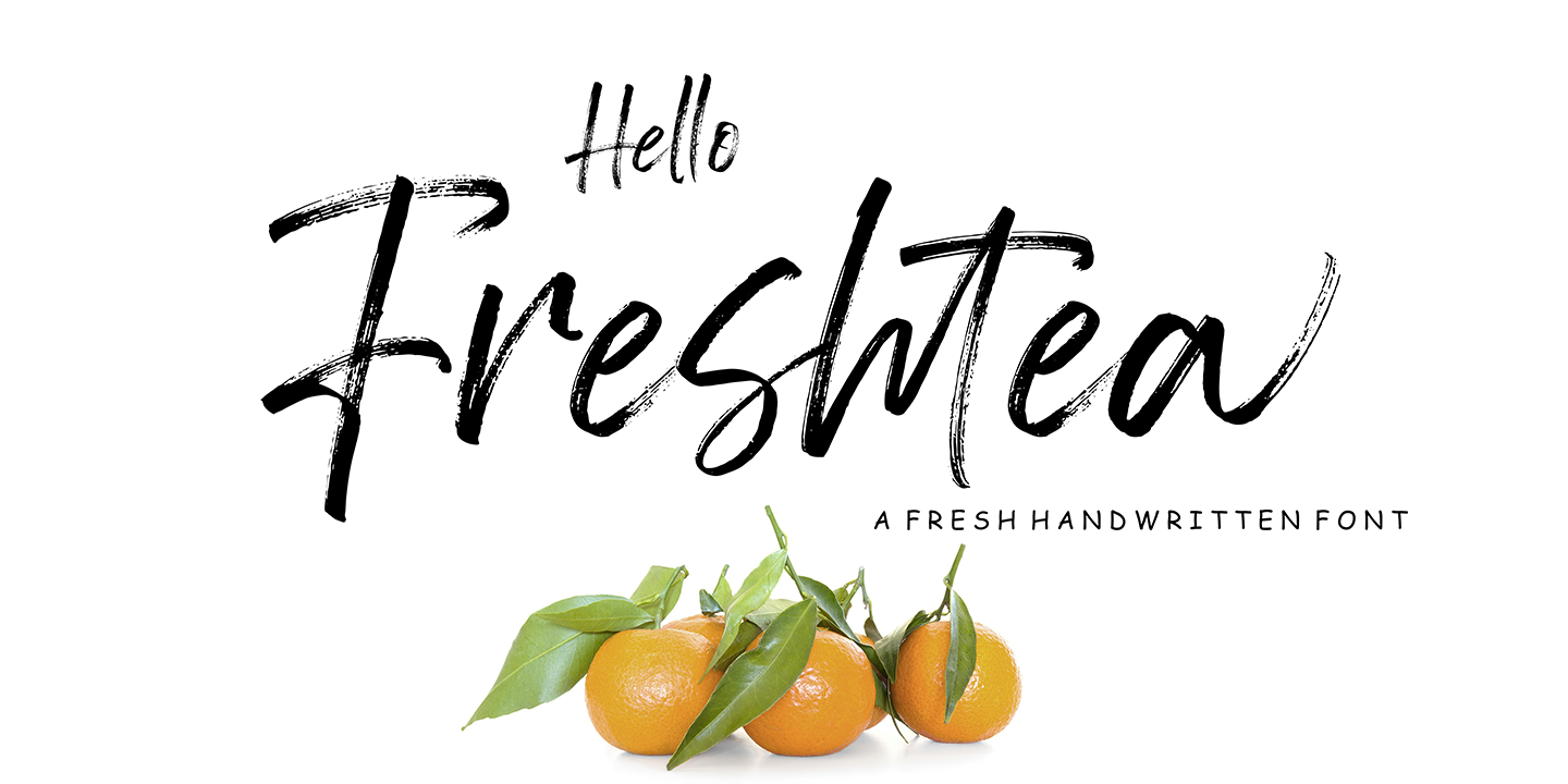 Пример шрифта Hello Freshtea Brush
